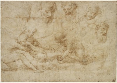 Studies for a Deposition by Raffaello Sanzio Raphael